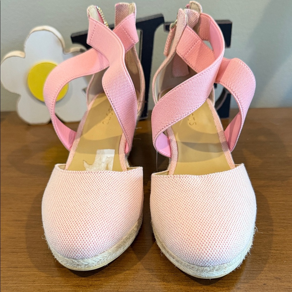 Talbots Light Pink Crisscross Espadrilles